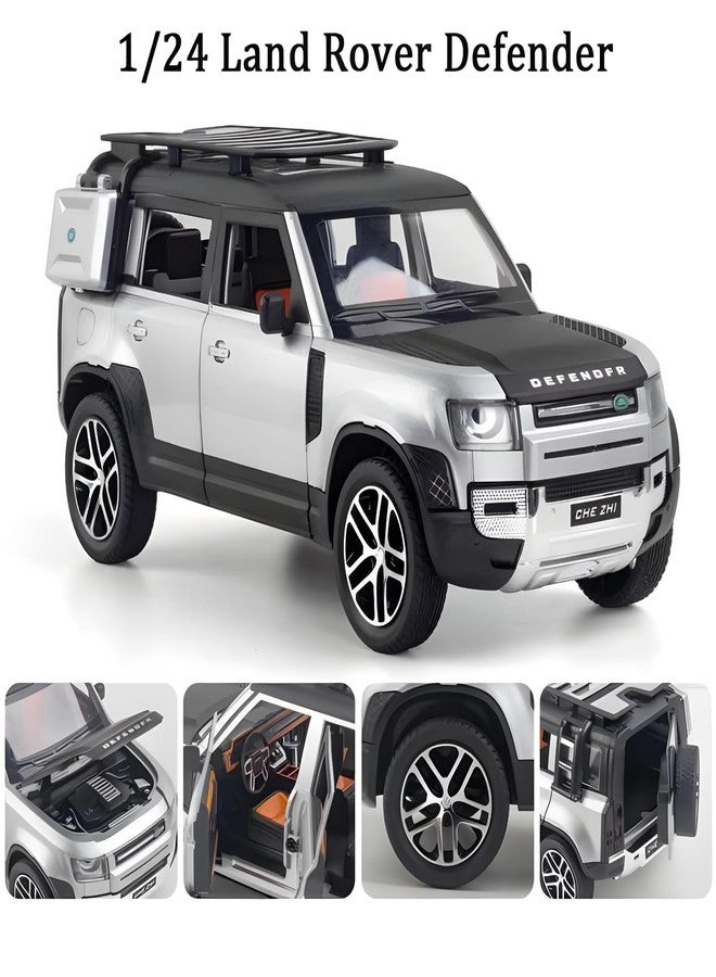 Elecart سيارة لاند روفر ديفندر SUV من إليكارت، بمقياس 1:24، مصنوعة من المعدن المصبوب | سيارة معدنية تعمل بالسحب للخلف مع مؤثرات صوتية وضوئية | لعبة معدنية متينة للأطفال من عمر 3 سنوات فما فوق | قطعة لهواة الجمع (لون عشوائي) (طراز SUV) - Image 3